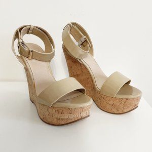 Aldo | Nude Platform Wedges | 38 (7.5) | Brand New